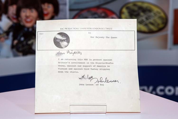 John Lennon letter 