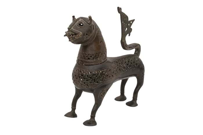 Seljuk zoomorphic bronze incense burner