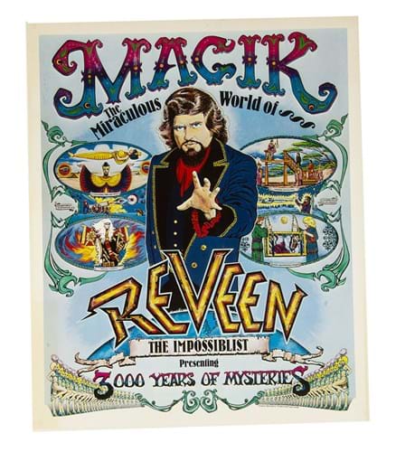 A poster featuring magician Peter Reveen