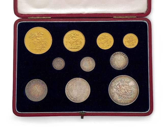 Queen Victoria 1893 proof set coins