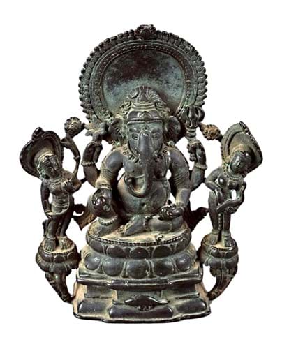 Indian bronze figure of Ganesh