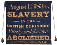 Banner marking abolition of slavery bought at London auction