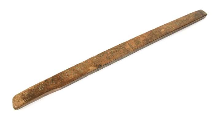 Scandinavian fruitwood calendar stick
