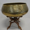 Ilkhanid or Mamluk Brass Bowl