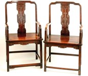 ‘Official’s hat’ type Qing armchairs for sale