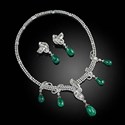 Emerald necklace and earrings