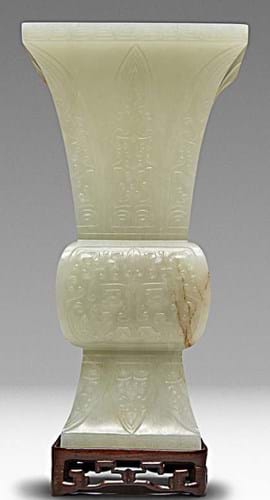 Archaic jade vase