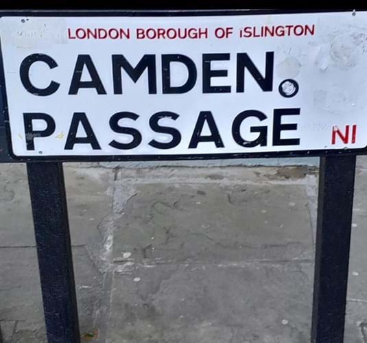 Camden Passage road sign
