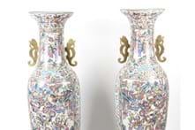 Cantonese porcelain vases