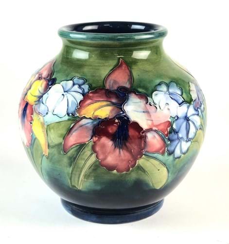 Walter Moorcroft Orchid vase