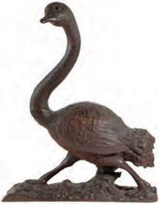 Carving of an ostrich