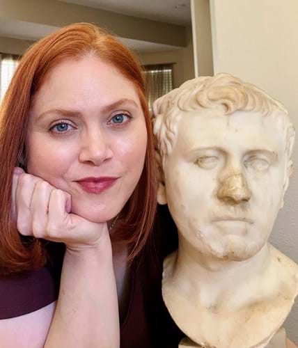 Laura Young and Roman bust