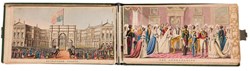 Victoria and Albert royal wedding procession depicted on a 19ft folding strip