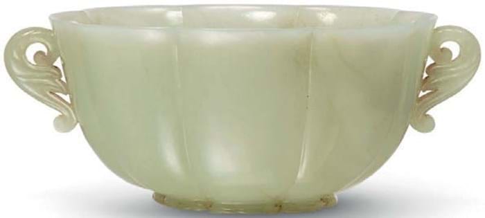 Celadon jade bowl