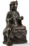 Chinese patinated bronze figure collected by a Dane