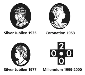 Commemorative silver hallmarks