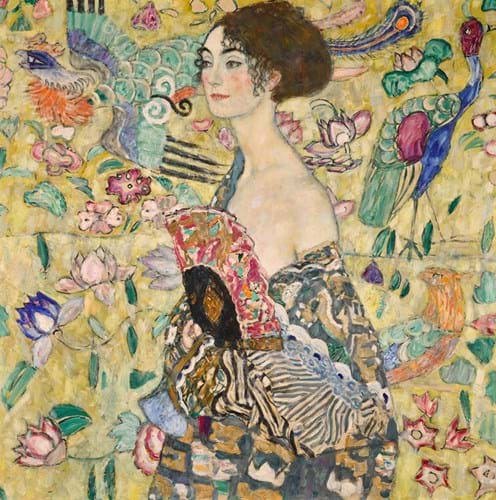 Dame mit Fächer (Lady with a Fan) by Gustav Klimt