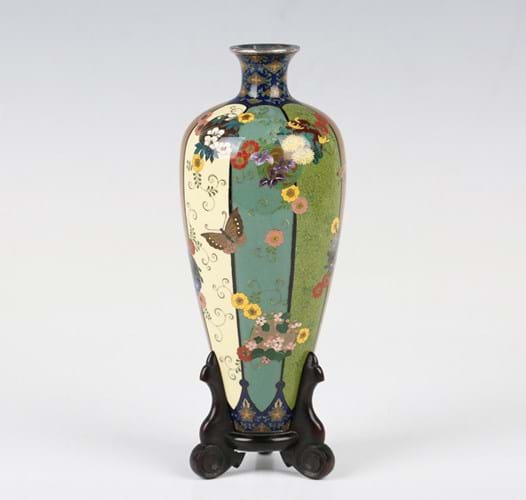 Meiji cloisonne vase by Namikawa Yasuyuki