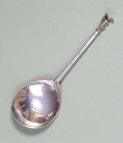Norwich silver seal top spoon by Arthur Haslewood