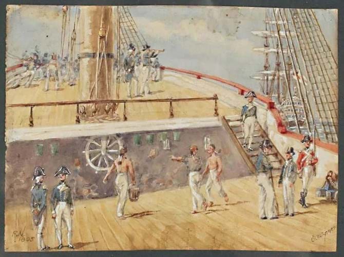 English Navy watercolour