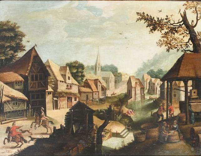 Flemish village scene
