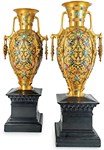 French bronze and enamel vases head to Florida sale