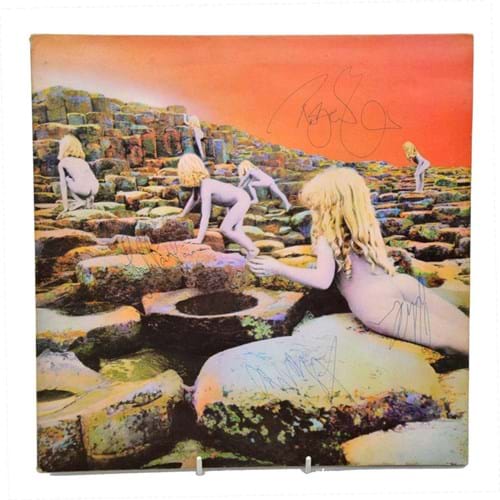 Signed Led Zeppelin album cover