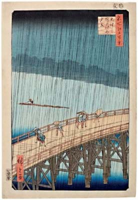 Sudden Shower over the Shin-Ohashi Bridge