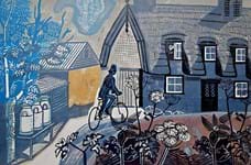 Classic Bawden Essex linocut rides into the Cotswolds