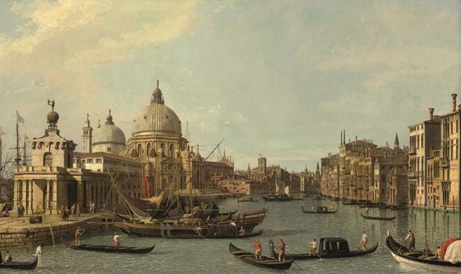 Canaletto painting of Grand Canal 