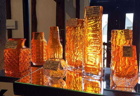 'Tangerine' range of Whitefriars glass