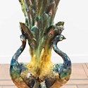 Peacock vase