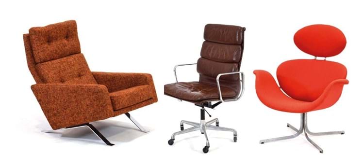 Mid-century upholstered chairs