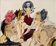 The web shop window: Picture of four ‘gossiping’ hats
