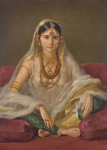 A portrait of a Mughal lady by Francesco Renaldi