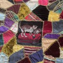 Victorian crazy patchwork quilt