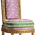 Louis XVI gilt walnut chair