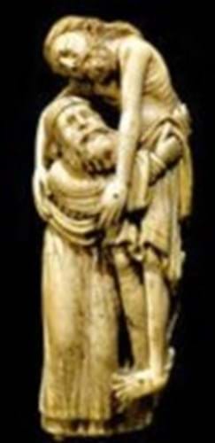 Walrus ivory carving