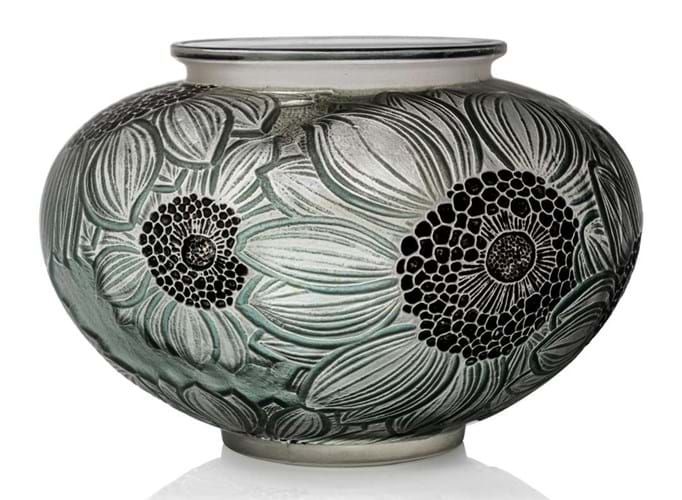 Lalique Dahlias vase