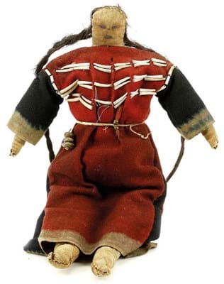 A Native American Plains beaded cloth doll