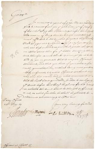 Samuel Pepys letter