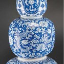 A Chinese Kangxi period triple gourd vase that once belonged to the financier JP Morgan estimated at